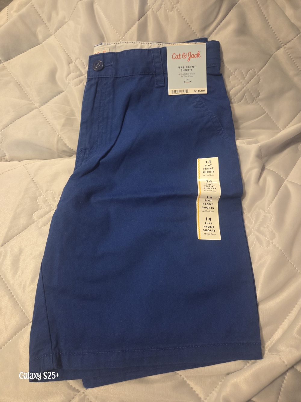 Cat & Jack Flat-Front Royal Blue Boys Shorts Size 14